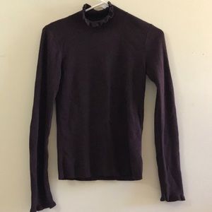 Plum mock neck long sleeve